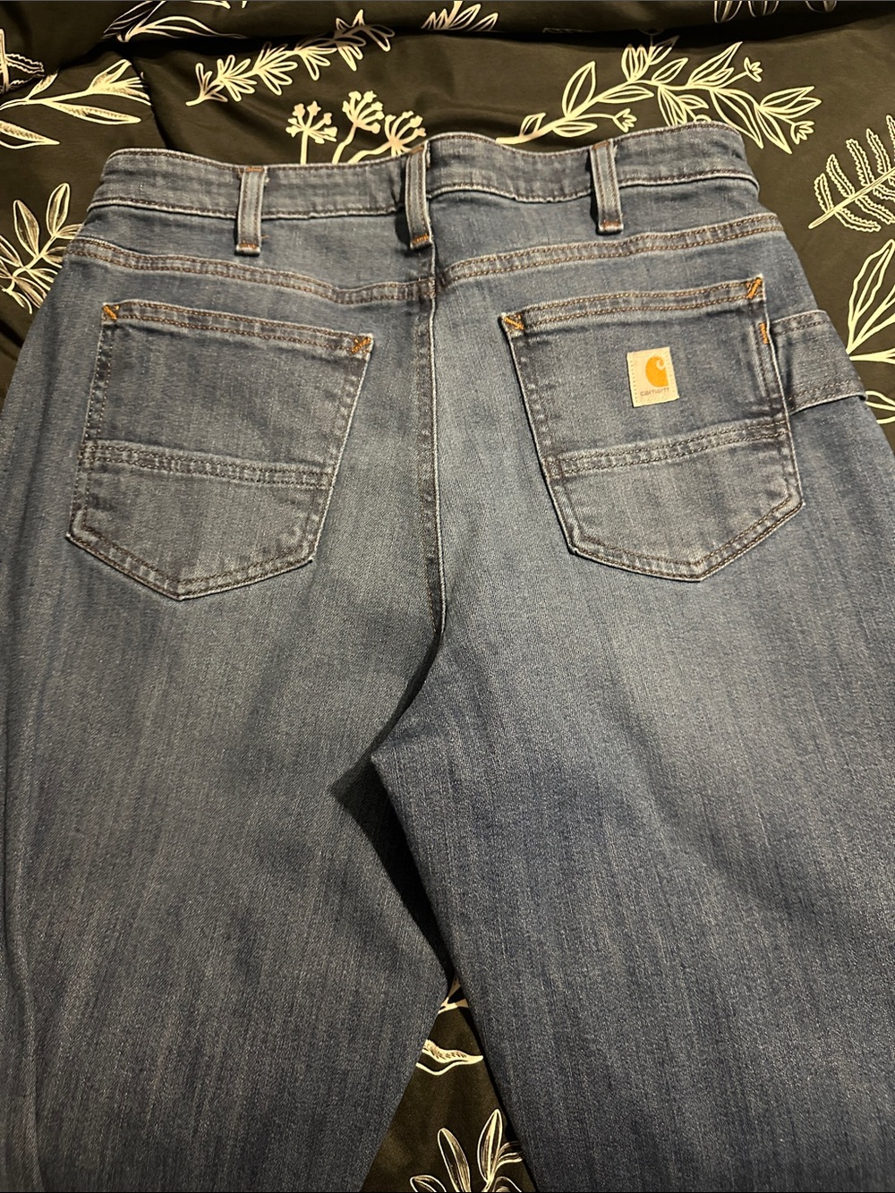 Carhartt Women's Straight Leg Jeans in Light Blue Denim